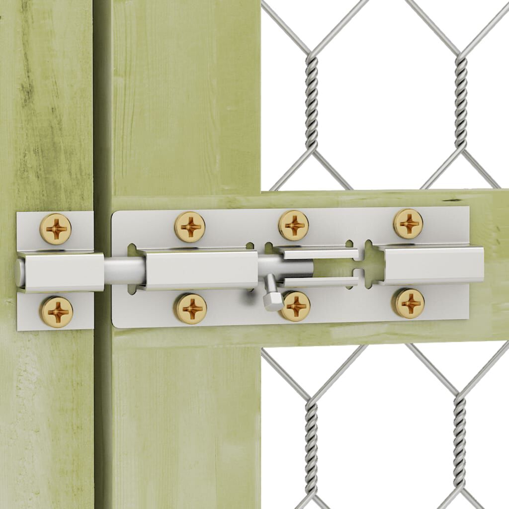 vidaXL Jaula gallinero madera impregnada pino y acero 6x1,5x2 m, , large Imagen numero 10