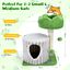 Nobleza - Árbol Rascador para Gatos de Tocón, Torre para Gatos Árbol para Gatos Estable de Varios Niveles con Cueva Dos Bolas, Tree Stump para 1-3 Gatos Medianos, 40x30x53 cm, , large indicador imagen numero 2