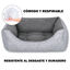 HOME MERCURY-Cesta,Cama Comoda para Perros,Gatos y Mascotas, con Relleno de Fibras,Resistente al Desgaste y Duradero (Mediano, Gris), , large indicador imagen numero 3