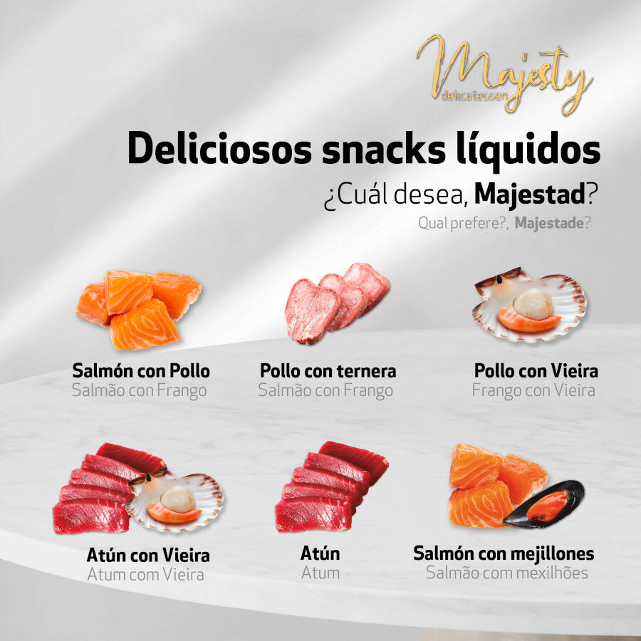 6 sobres x 15 g Majesty At&uacute;n snack l&iacute;quido para gatos, , large Imagen numero 3