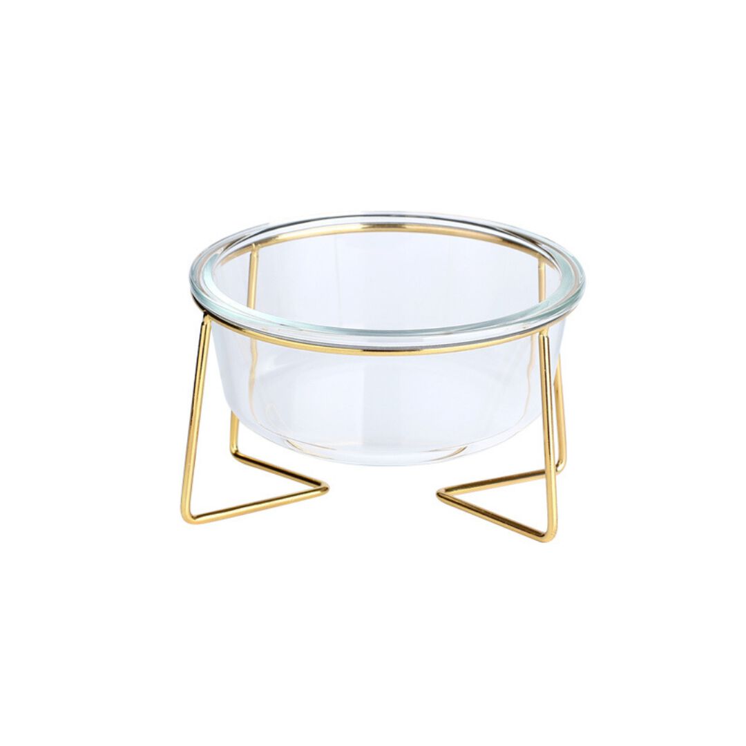 Taz&oacute;n de Vidrio Transparente con Soporte Dorado | Inclinado | 800ml 
Taz&oacute;n de Vidrio Transparente con Soporte Dorado | Inclinado | 800ml, , large Imagen numero 1
