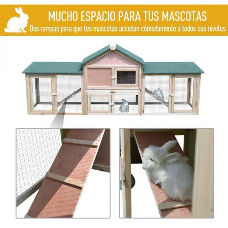 Conejera PawHut de exterior grande para animales pequeños thumbnail