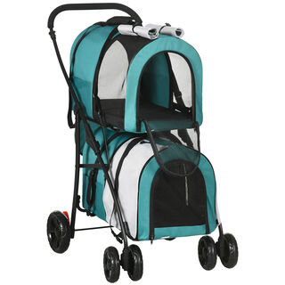 PawHut Cochecito doble para perros y gatos