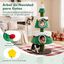 COSTWAY 156 cm &Aacute;rbol de Navidad para Gatos con 2 Casitas Grandes, Torre para Gatos con Rascadores de Yute, Juguete en Estrella con Resorte y Bolas Decorativas, Mueble de Juegos para Interior, , large indicador imagen numero 5