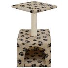 Rascador con poste para gatos color Beige Huellas, , large image number null