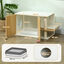 PawHut Mueble Arenero Roble y Blanco, , large indicador imagen numero 3