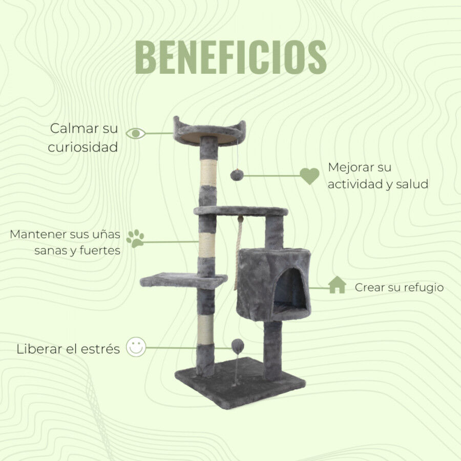 Mobiclinic Arbol rascador Gris oscuro para gatos mediano thumbnail