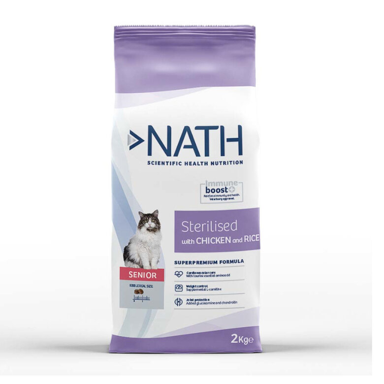 Nath Senior Sterilised Pollo y Arroz pienso para gatos, , large image number null