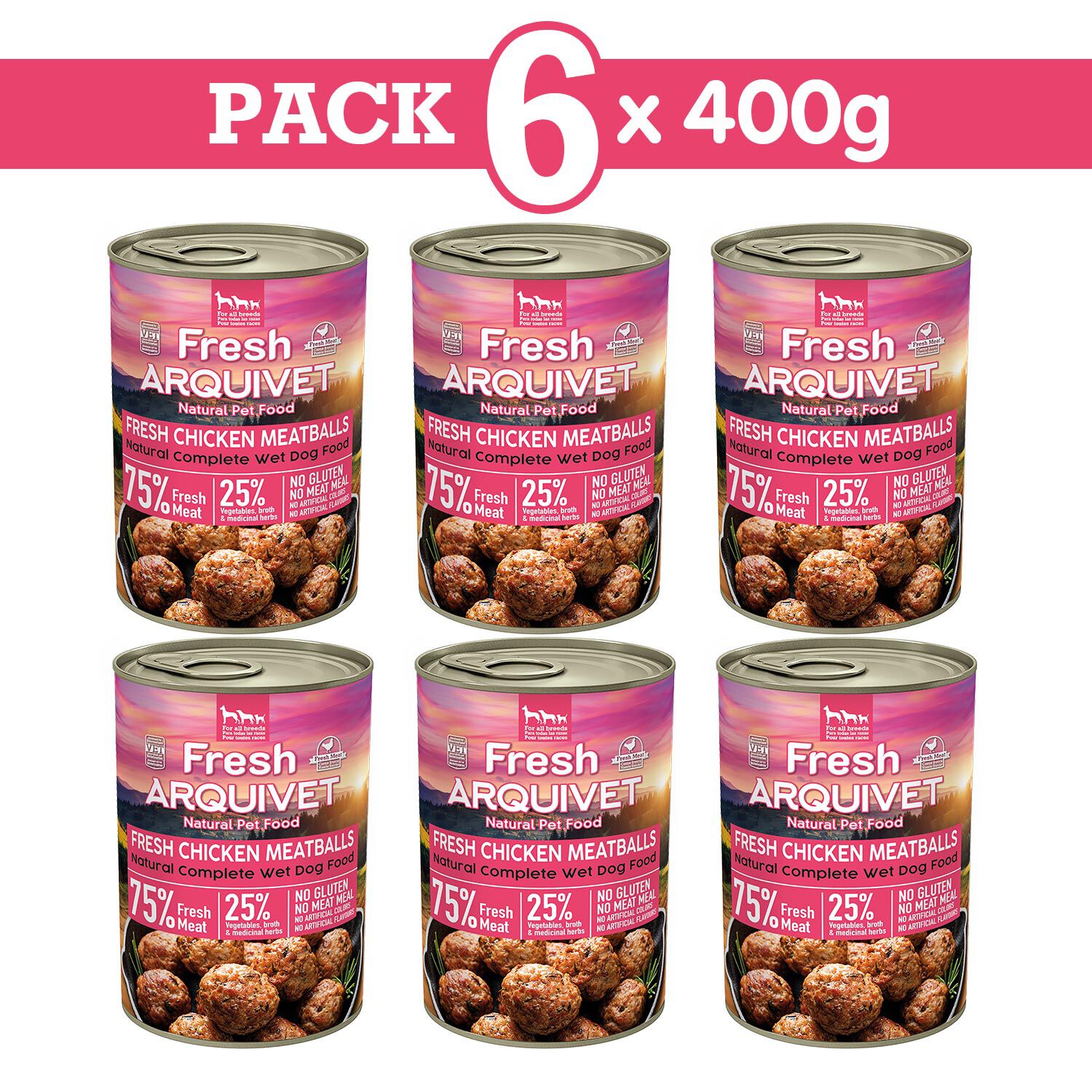 Arquivet Fresh Chicken Meatballs Albóndigas Con Pollo para perro thumbnail