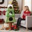 COSTWAY &Aacute;rbol de Navidad para Gatos, 162 cm Torre para Gatos Navide&ntilde;o con 3 Condominios, Rascador de Sisal, Bolas Colgantes, Adorno de Estrella, Funda de Felpa Teddy Extra&iacute;ble, &Aacute;rbol Rascador Gato, , large indicador imagen numero 2
