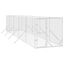 vidaXL Perrera de exterior acero galvanizado plateado 4x4x2 m, , large indicador imagen numero 8