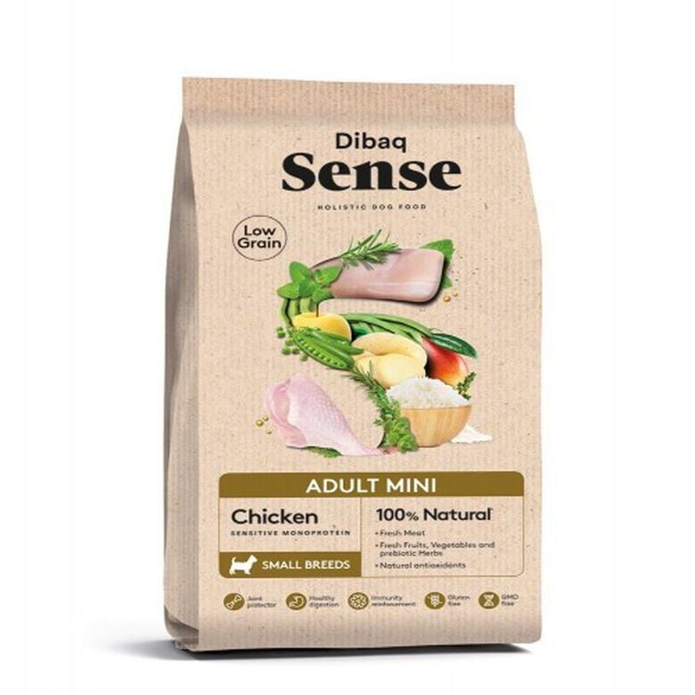 Pienso Dibaq Sense Low Grain para perros minis adulto sabor Pollo