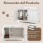 COSTWAY Arenero para Gatos con Tablero Rascador, Casa de Baño Oculto con Entrada Reversible y Divisor Ajustable, Mesa Auxiliar de Madera Interior para Mascotas 75 x 51 x 53 cm, , large indicador imagen numero 5