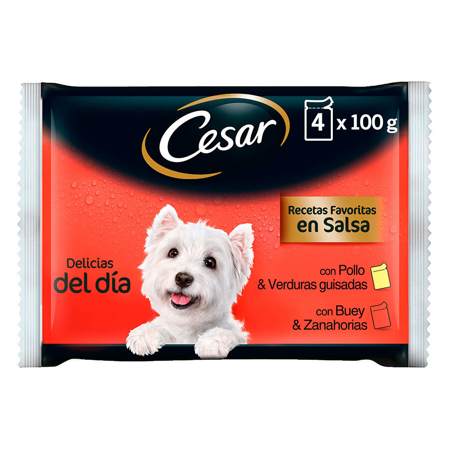 Cesar Carnes Mixtas Salsa en Bolsita para Perros - Multipack thumbnail