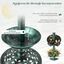 COSTWAY Comedero Pájaros Exterior con 2 Luces LED Solares, Bebedero Pájaros Decorativo con Macetero de Flores, Comedero y Soporte Rellenable, Alimentador para Aves de PP para Jardín (Verde Cobre), , large indicador imagen numero 4