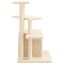 vidaXL Rascador para gatos con postes de sisal color crema 83,5 cm, , large indicador imagen numero 4