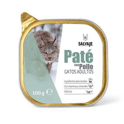 Salvaje Adulto Pollo en Paté tarrina para gatos