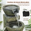 Outsunny Fuente de Jardín 5W Fuente de Agua en Cascada de 4 Niveles con Bomba de Agua y Salida de Agua Ajustable para Decoración Patio 25x24x60 cm Multicolor, , large indicador imagen numero 5