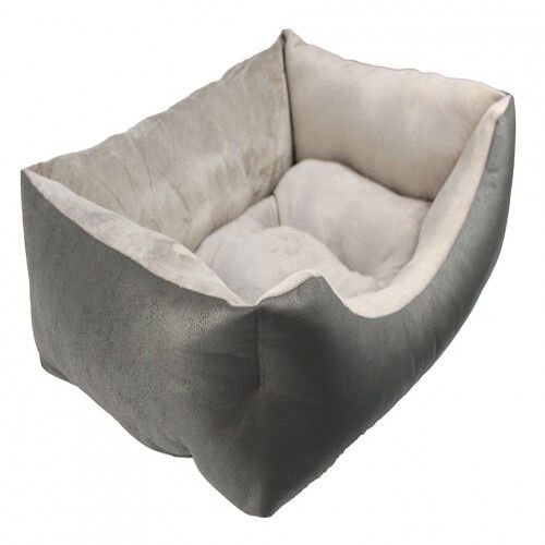 Cuna de tapicer&iacute;a y coralina para perros color Gris, , large Imagen numero 3