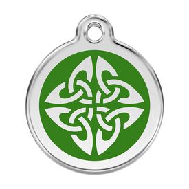 Red dingo Placa identificativa Acero Inoxidable Esmalte Flechas Tribales Verde para perros