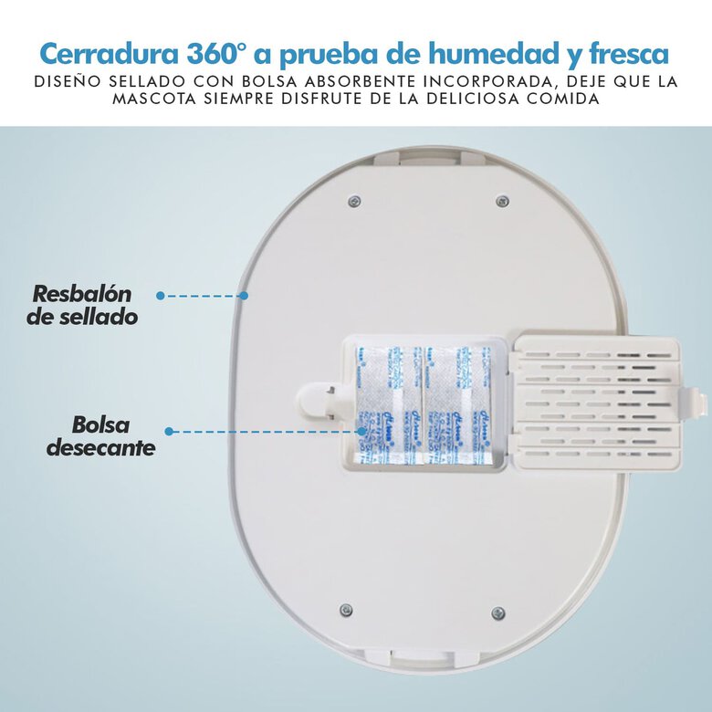 Edipets tolva automática blanca para perros y gatos Tiendanimal