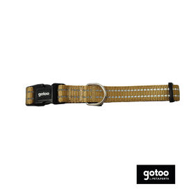 Gotoo Collar de nylon reflectante beige para perros