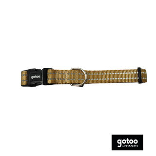 Gotoo Collar de nylon reflectante beige para perros