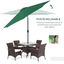 Outsunny Sombrilla de Jardín Ø295x250 cm con Manivela Parasol Exterior con Mecanismo de Inclinación y Poste Desmontable de Metal para Terraza Piscina Patio Verde, , large indicador imagen numero 5