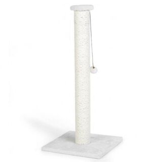 Poste rascador con pelota para gatos color Blanco