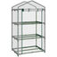 Outsunny Invernadero de Jardín con 3 Estantes Metálicos y Puerta Enrollable Vivero Casero de Terraza Exterior para Cultivo Plantas Flores Macetas 69x49x125 cm Transparente, , large indicador imagen numero 1