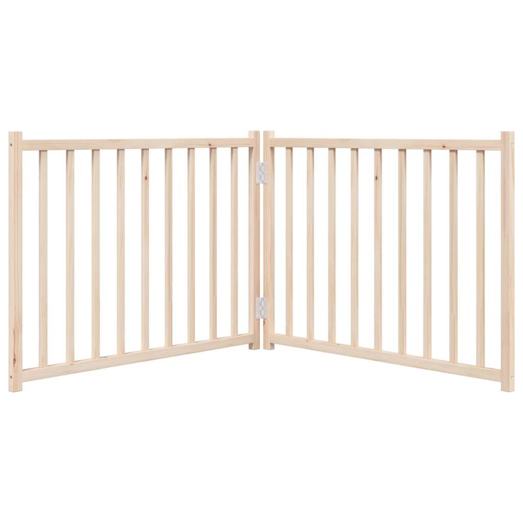 vidaXL Puerta para Perros Plegable Paneles Puerta Mascotas Madera de &Aacute;lamo, , large Imagen numero 5