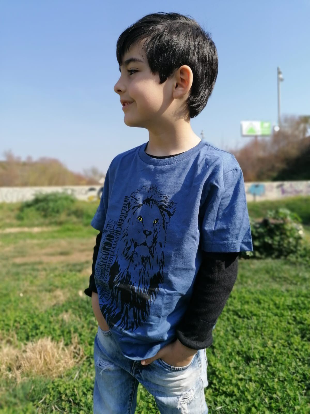 Camiseta niño/a león color Verde thumbnail