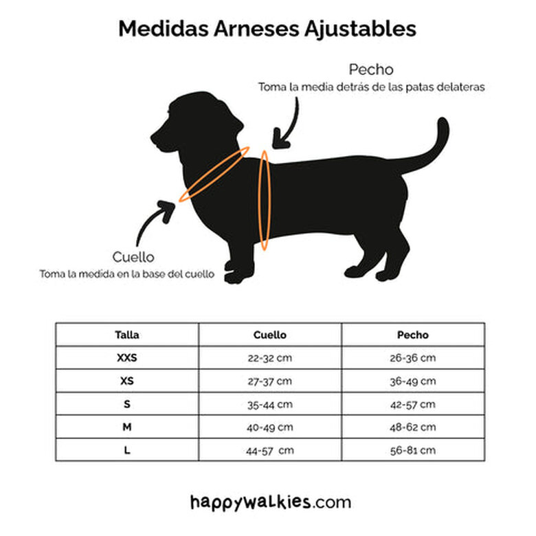 Happy Walkies Colorful Arnés ajustable para perros, , large image number null