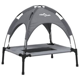 VidaXL Cama para perros con dosel antracita tela oxford y acero