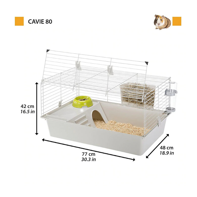 Jaula Para Conejo,cobayo Cavie15 Ferplast (70x45x38) Z.norte