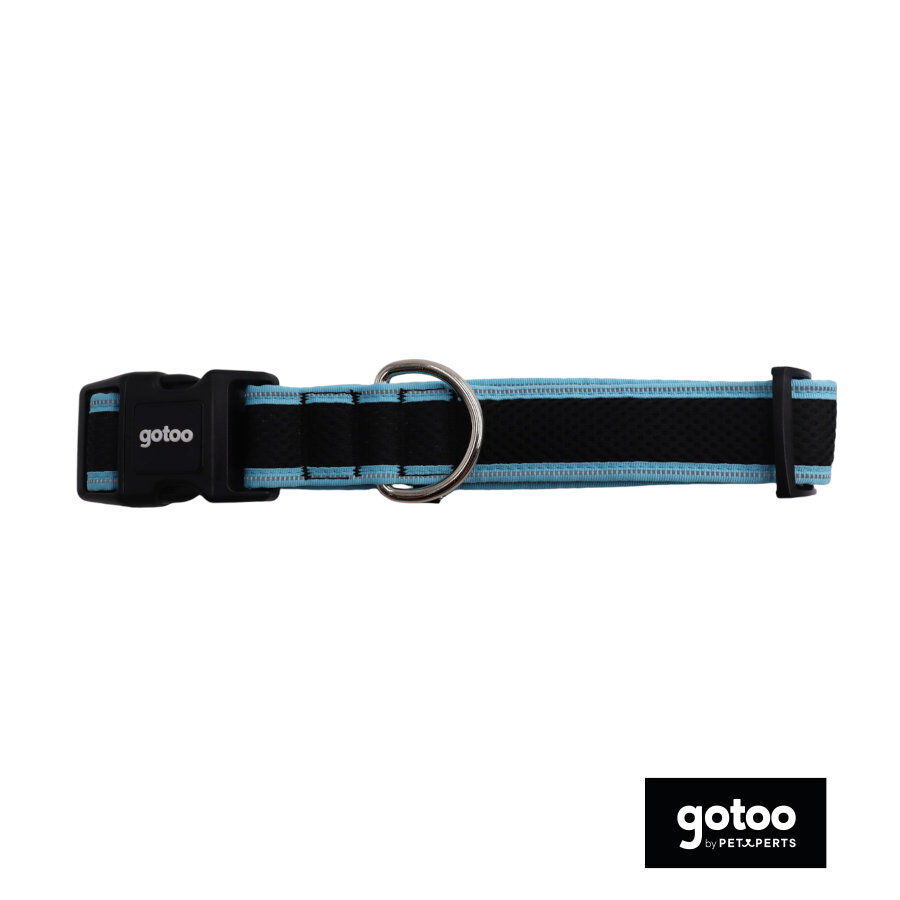 Gotoo collar de malla transpirable turquesa para perros thumbnail