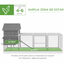PawHut Gallinero Grande de Madera 310,5x149,5x149 cm Jaula para 4-6 Gallinas Gallinero con 2 Ventanas Puertas Nido Bandeja Extraíble y Rampa para Exterior Gris, , large indicador imagen numero 4