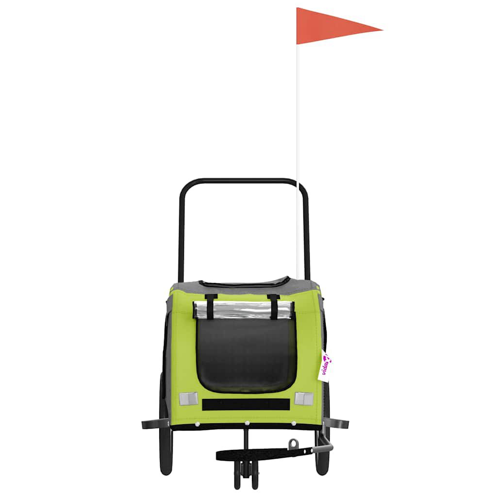 vidaXL Remolque de Bicicleta Mascotas Carrito para Bici Hierro Tela Oxford, , large Imagen numero 5