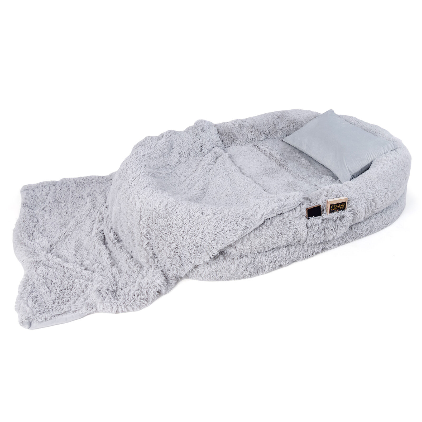 COSTWAY Cama para Mascotas y Personas Adultos, Cama Perro para Siesta Lavable y Esponjosa de Piel, con Manta Suave, Almohada Regordeta, para Personas, Mascotas, 171 x 115 x 25 cm Gris, , large Imagen numero 1