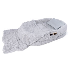 COSTWAY Cama Lavable para Mascotas y Personas Adultas Gris para Mascotas