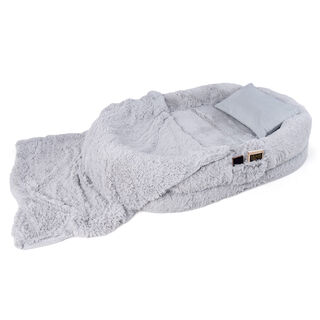 COSTWAY Cama Lavable para Mascotas y Personas Adultas Gris para Mascotas