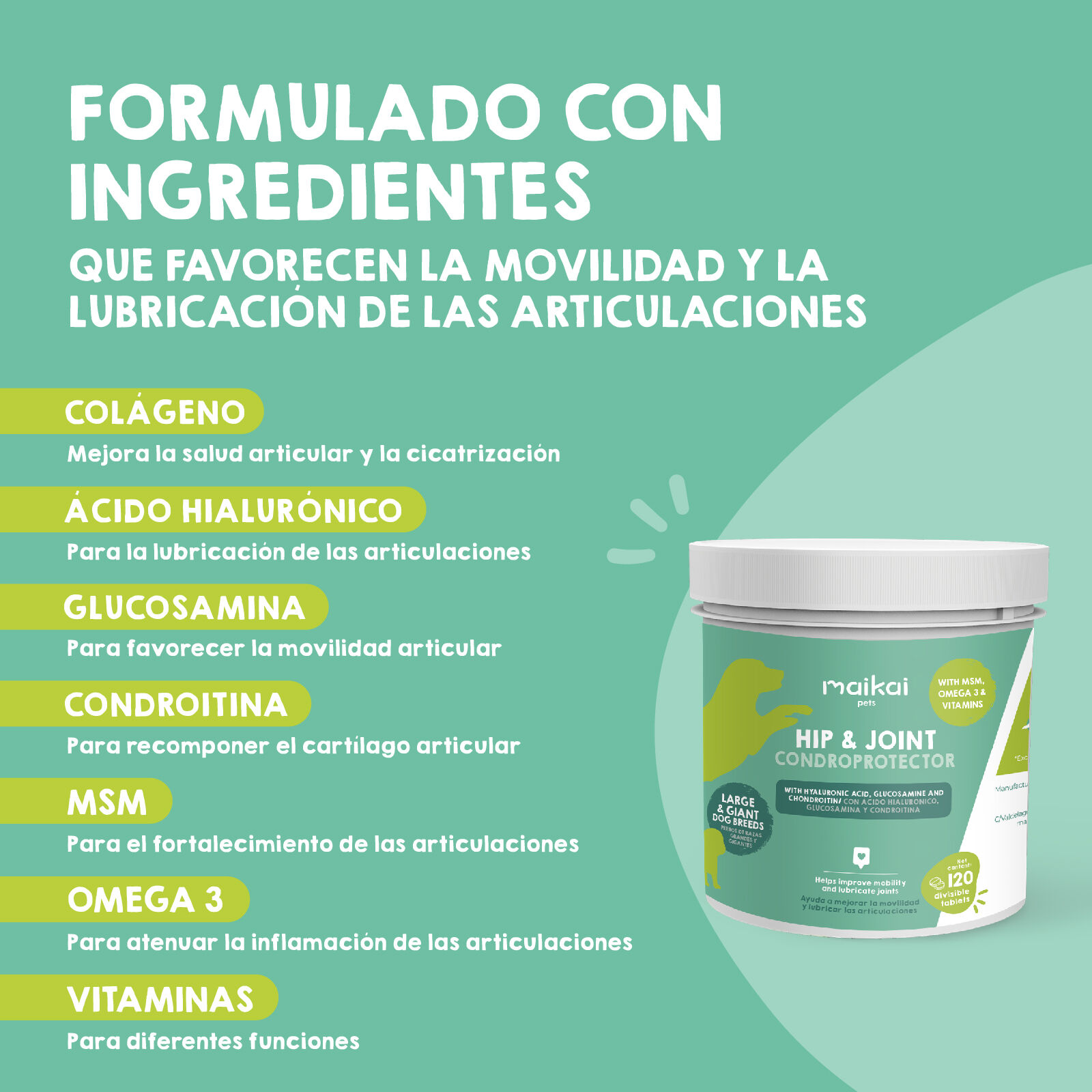 Maikai Pets Condroprotector Para Perros De Grandes Y Gigantes thumbnail