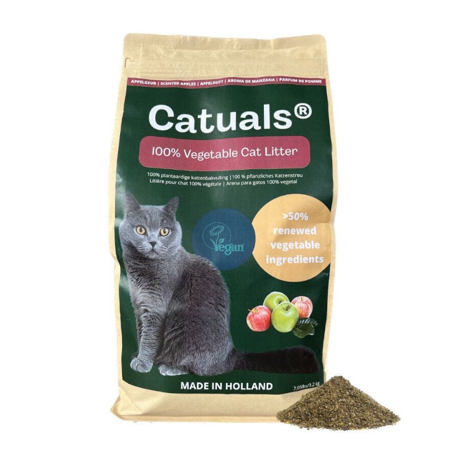 Catuals&reg; Arena Para Gatos 100% Vegetal, , large Imagen numero 1