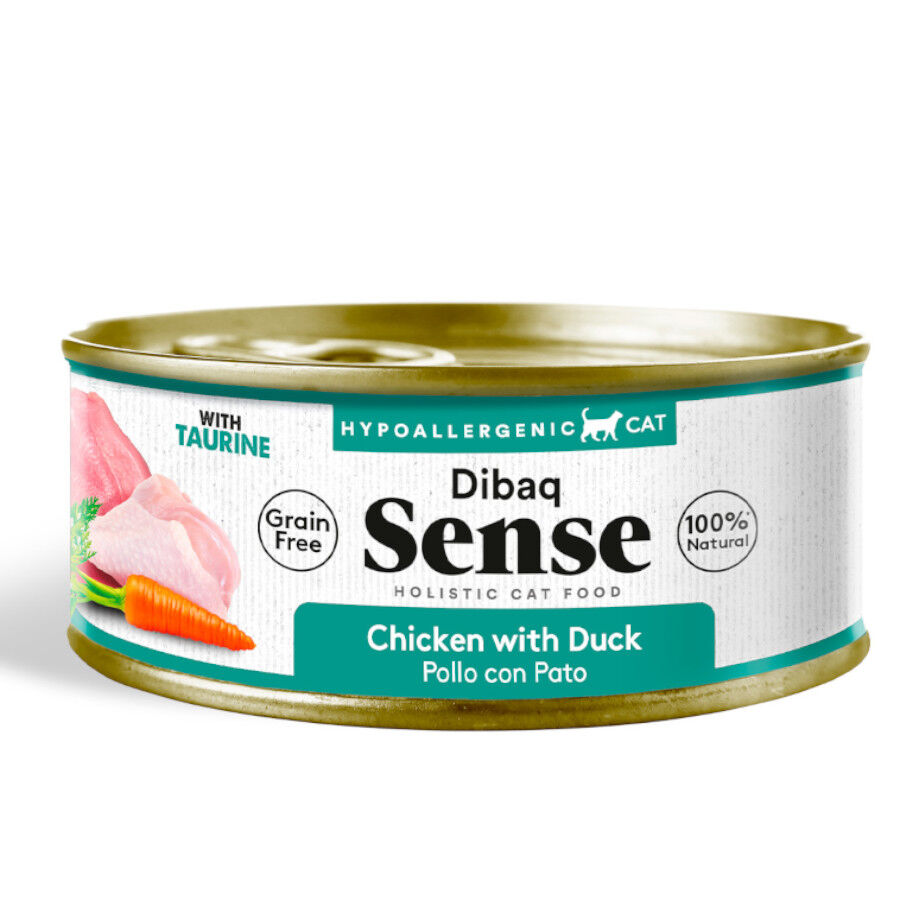 12 Latas x 70 g Dibaq Sense Lata Pollo y Pato con zanahorias para gatos, , large Imagen numero 2