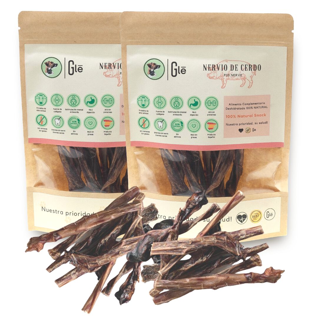 GLE PETS NERVIOS DE CERDO DESHIDRATADOS, PREMIOS 100% NATURALES PARA PERROS, , large Imagen numero 1