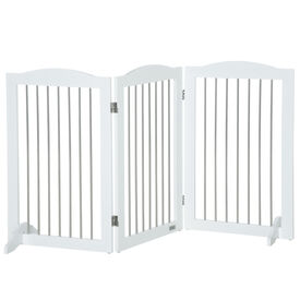 PawHut Barrera de seguridad blanca para perros