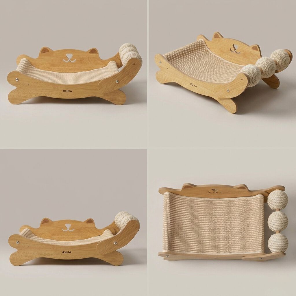 Cama de Madera y Sisal Azahar, , large Imagen numero 4