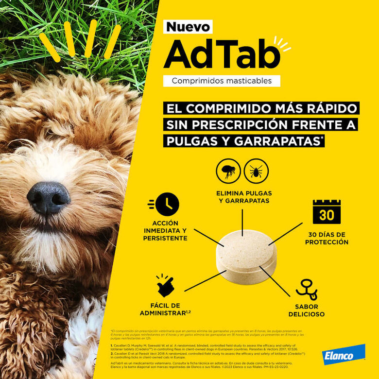 AdTab Comprimido Antiparasitario para perros, , large image number null