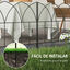 Outsunny Vallas de Jardín 205x45,5 cm Set de 5 Vallas Decorativas para Jardín de Metal Combinación Libre Barrera para Animales para Terraza Patio Césped Negro, , large indicador imagen numero 4