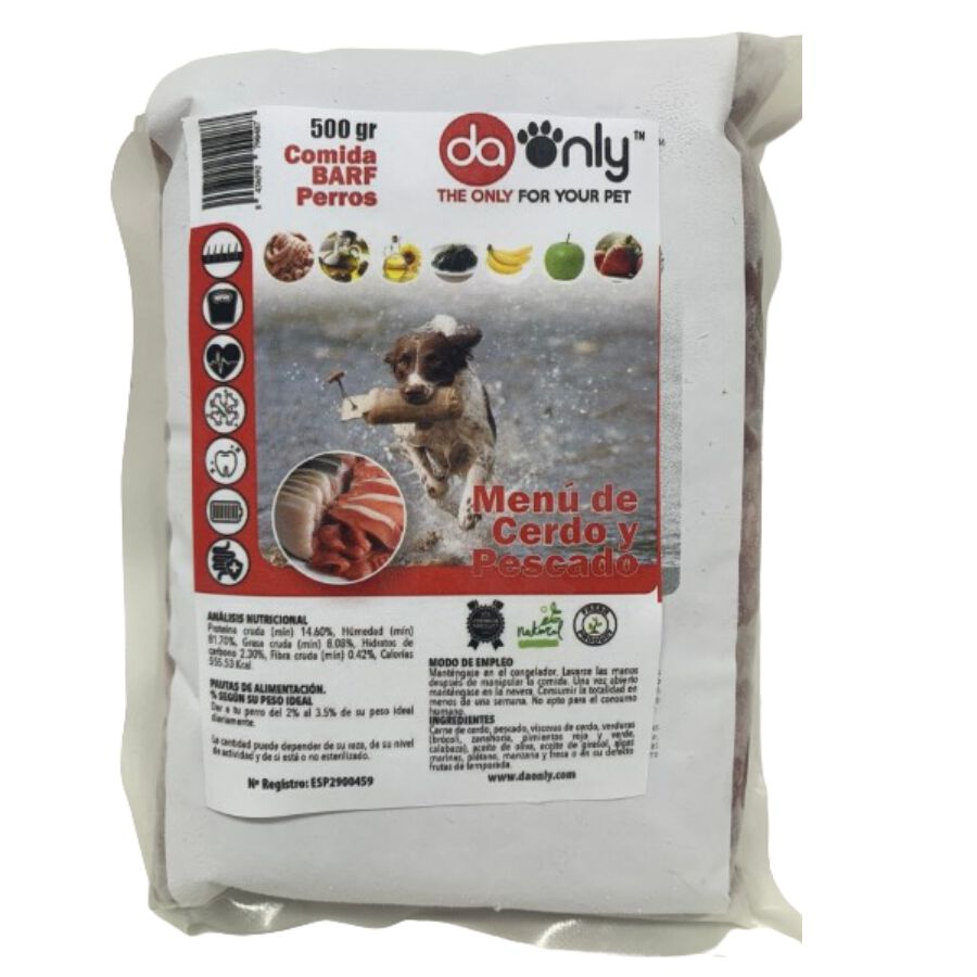 Men&uacute; Cerdo y Pescado sin huesos para perros y gatos Pack 10 unidades, , large Imagen numero 1